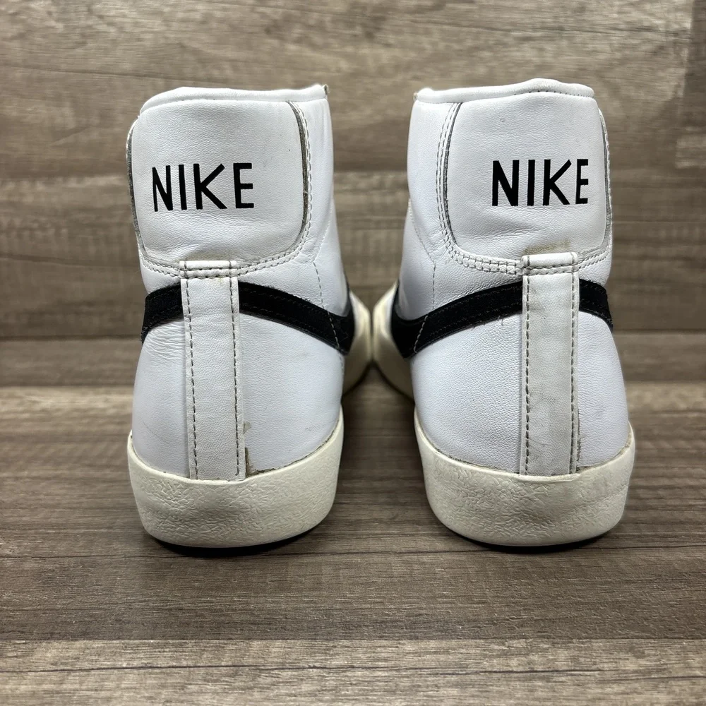 Nike Blazer Mid 77 White Black Womens US Size 8 EUR 39 CZ1055-100 Sneakers